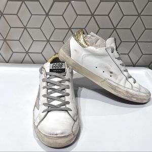 Golden Goose Super-Star Classic in White/Ice/Gold Size 37